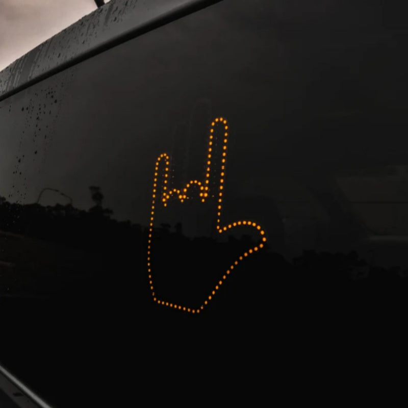 Funny New LED Illuminated Gesture Light Car Finger Light With Remote Road Rage Signs Middle Finger Gesture Light Hand Lamp - 0 - CJ