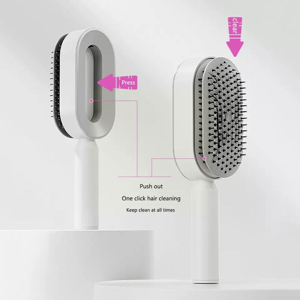 Women Fashion 3D Hair Growth Comb Hairbrush Self - Cleaning Hair Brush  Self Cleaning Hair Brush For Women Massage Scalp Promote Blood Circulation Anti Hair Loss - 5 - CJ