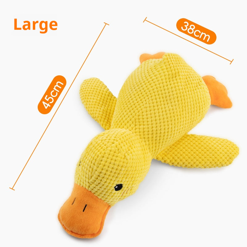 Pet Plush Toy Dog Calming Duck Stuffed Duck Toys Chew Toy Squeaky For Puppy Pet Teeth Cleaning Chew Pillow Toy Pet Supplies - 5 - CJ