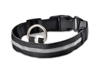Nylon LED Pet Dog Luminous Collar Night Safety Flashing Glow in Dark Dog Cat Leash Adjustable Pet Supplies - 0 - CJ