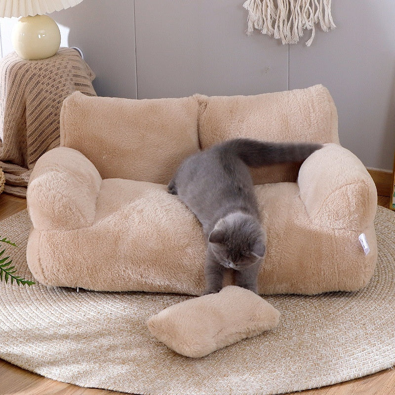 Luxury Cat Bed Sofa Winter Warm Cat Nest Pet Bed For Small Medium Dogs Cats Comfortable Plush Puppy Bed Pet Supplies - 0 - CJ