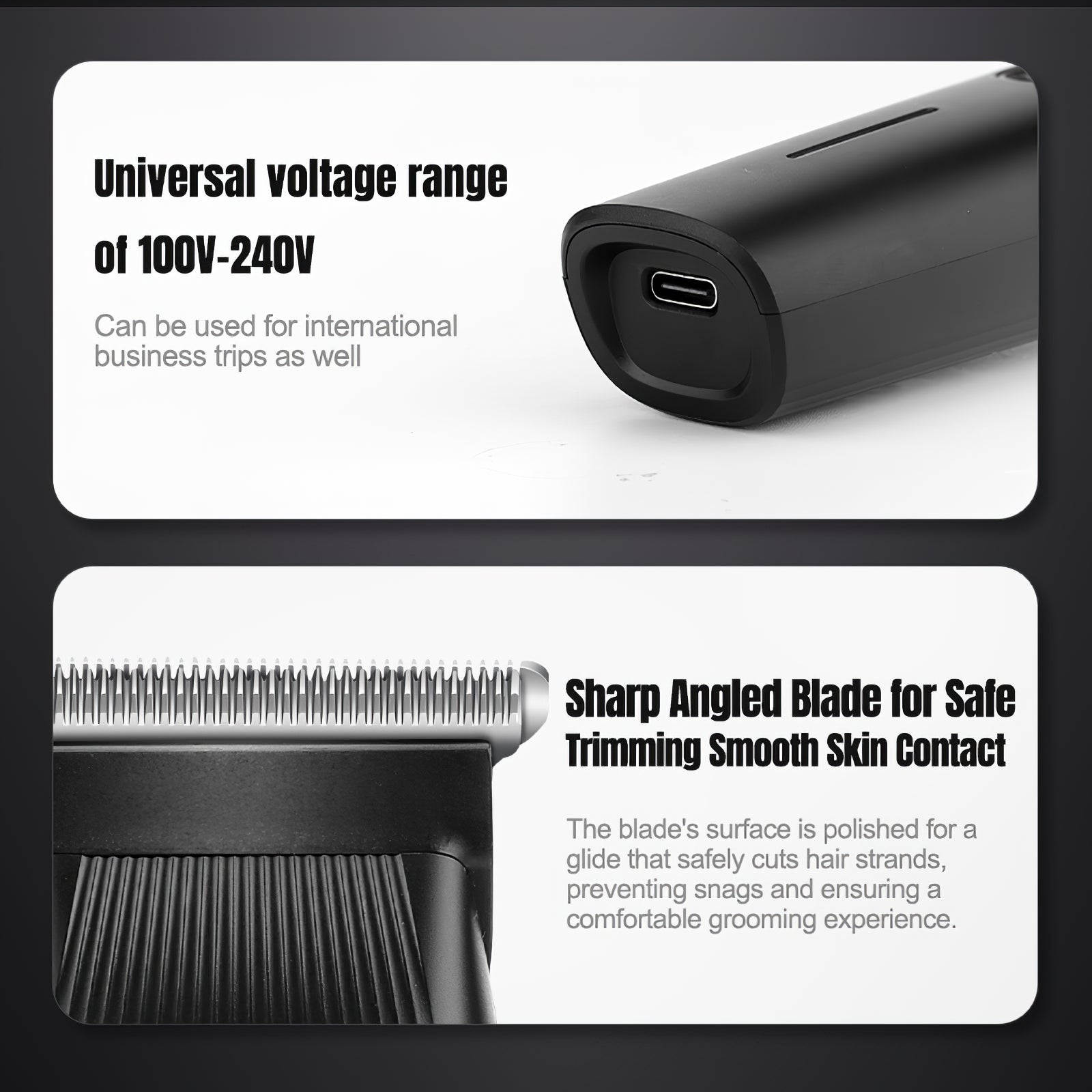 Beard Trimmer, 3 In 1 Hair Clippers And Mens Grooming Kit, Face, Nose, Ear Hair Trimmer - Black - 5 - CJ