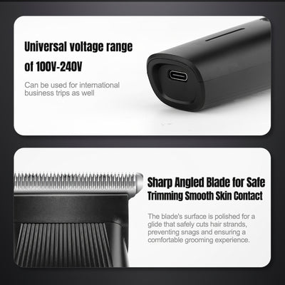 Beard Trimmer, 3 In 1 Hair Clippers And Mens Grooming Kit, Face, Nose, Ear Hair Trimmer - Black - 5 - CJ