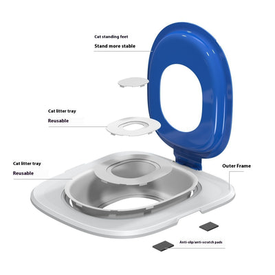 Fifth Generation Cat Toilet New Shape Trainer Toilet Cat Toilet Mat - 0 - CJ