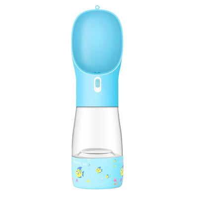 Pet Dog Water Bottle Feeder Bowl Portable Water Food Bottle Pets Outdoor Travel Drinking Dog Bowls Water Bowl For Dogs - 0 - CJ - Blue - Printing - CJHS162047401AZ
