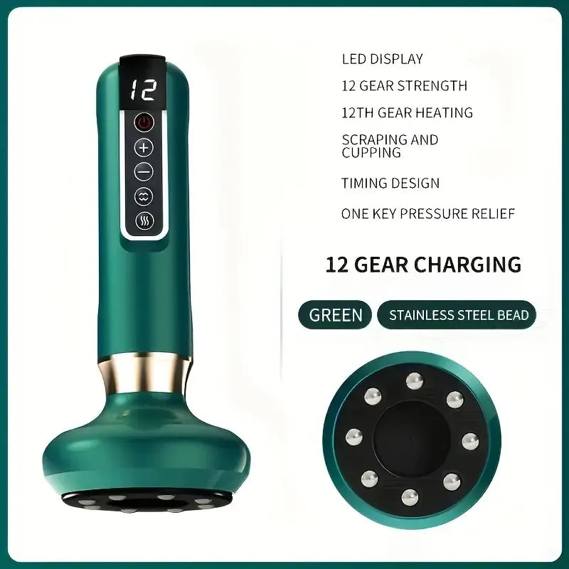 Body Gua Sha Scraping Massager. 12 Level Electric Vacuum Cupping Massager, Rechargeable And Cordless. Perfect For Halloween, Christmas And Birthday Gifts - 5 - cjdropshipping