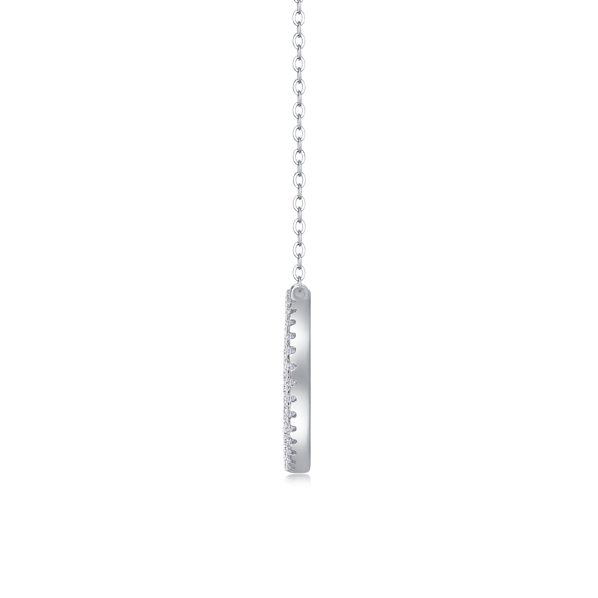 1Reciprocating Luxury Fashion Diamond Pendant Necklace Set With Mosan Diamond Silver Ornaments Prohibit TikTok sales - 5 - CJ