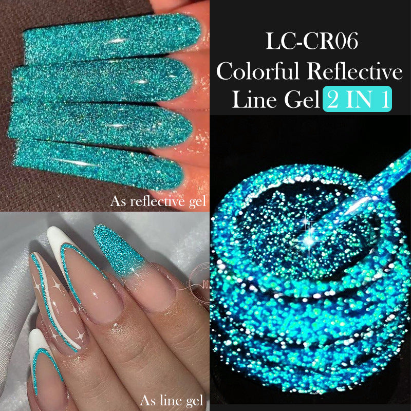 Nail Gel With A Glittery Brushed Finish And Reflective Sequins - 0 - CJ