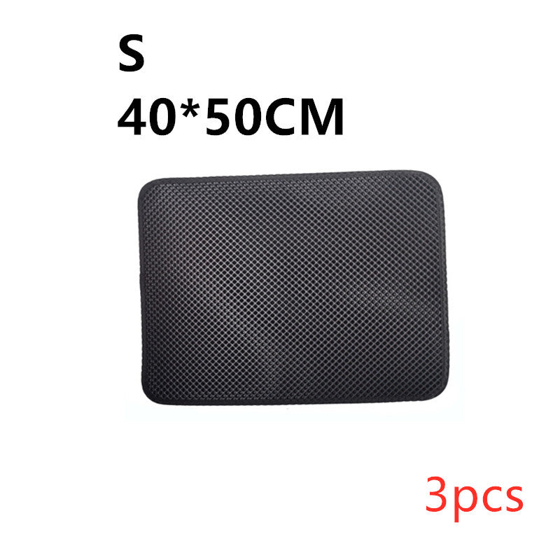 Double Layer Litter Cat Bed Pads Pet Cat Litter Mat Trapping Pets Litter Box Mat Pet Product Bed For Cats House Clean Mat - 0 - CJ - S3PC - Black - CJJJCWMY00030 - S3PC - Black