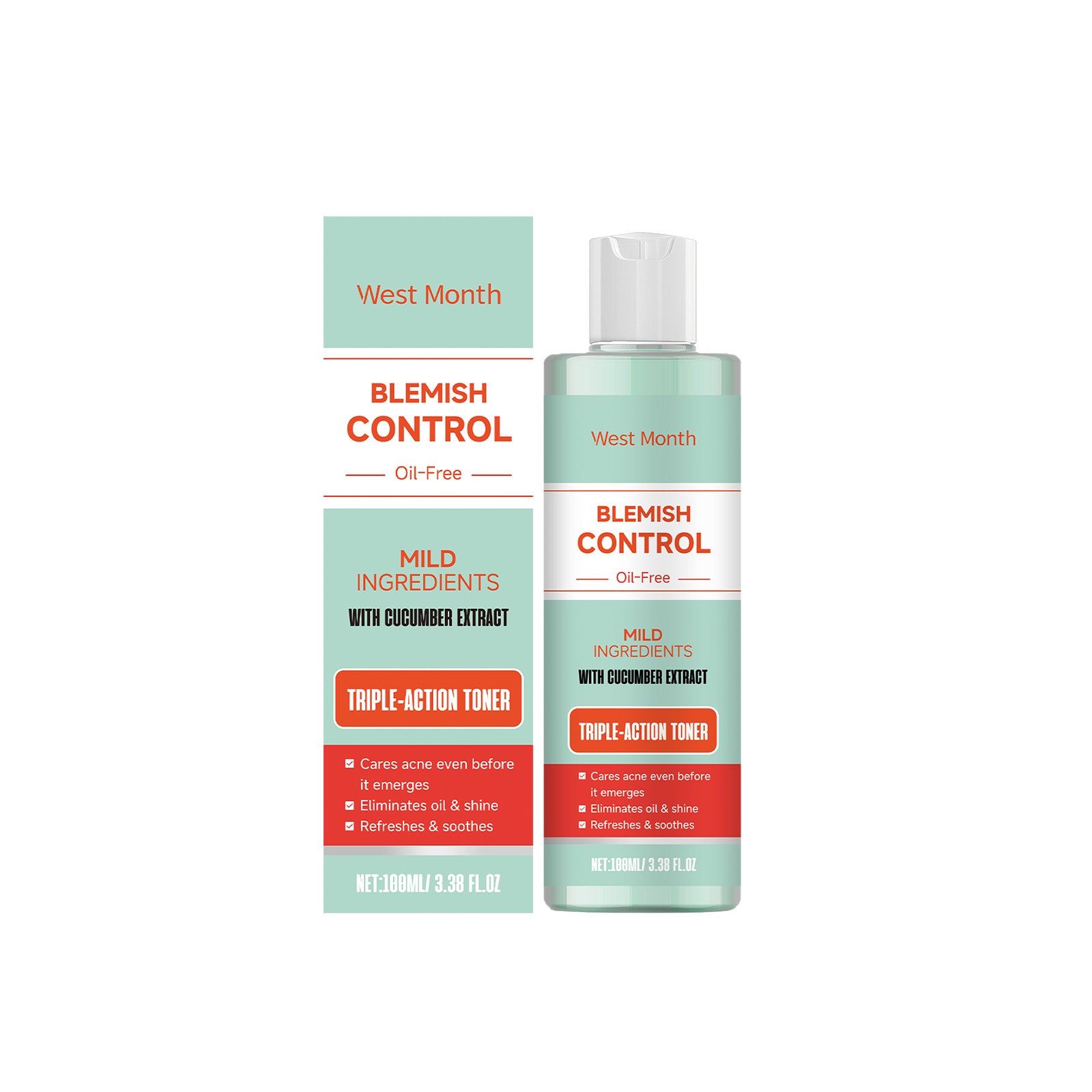West&Month Facial Toner With Mild Ingredients To Lighten Acne, Nourish And Repair Facial Skin - 5 - CJ