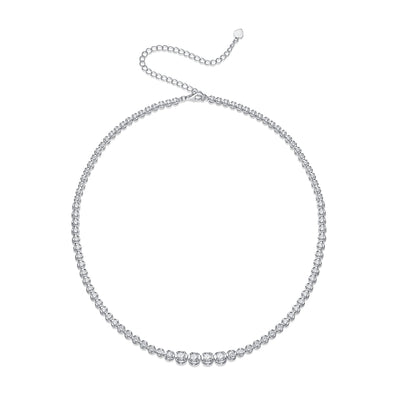 1In The Name Of Light Luxurious Fashion Diamond Pendant Necklace Set With Mosan Diamond Silver Ornaments Prohibit TikTok sales - 5 - CJ
