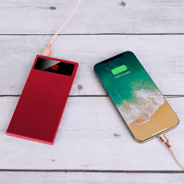20000mAh Power Bank Ultra Thin External Battery Pack Phone Charger Dual USB Flashlight Battery Remain Display - 5 - CJ