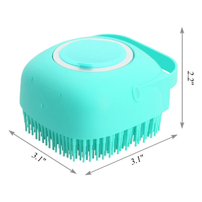 Pet Dog Shampoo Massager Brush Cat Massage Comb Grooming Scrubber Shower Brush For Bathing Short Hair Soft Silicone Brushes - 5 - CJ