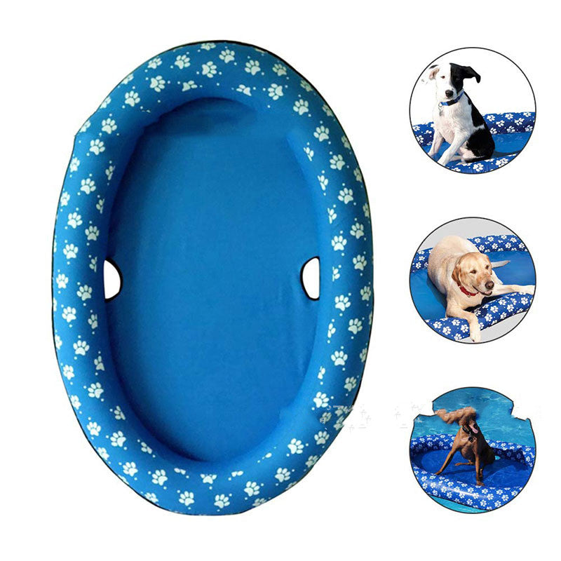 Dog Swimming Pool Inflatable Hammock Pets Pool Floating Bed Spring Summer Swimming Ring - 0 - CJ