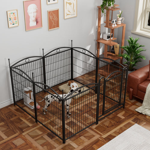 32 Inch 8 Panel Metal Dog Fence Pet Outdoor Playpen - 5 - CJ