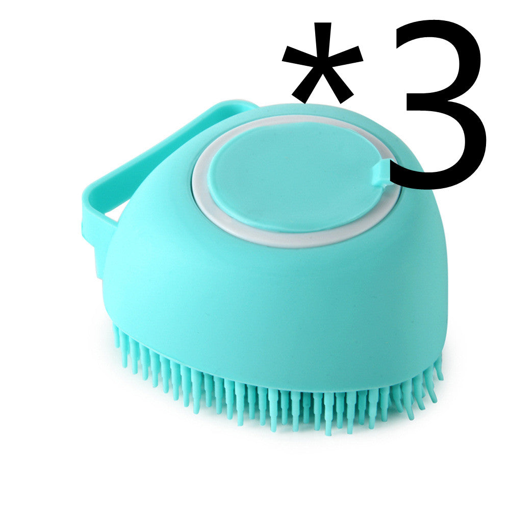 Silicone Dog Bath Massage Gloves Brush Pet Cat Bathroom Cleaning Tool Comb Brush For Dog Can Pour Shampoo Dog Grooming Supplies - 0 - CJ