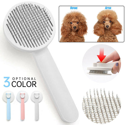 Pet Self Cleaning Cat Brushes, Cat Grooming Brush For Dogs Cats For Long Haired & Short Hair Gently To Remove Loose Undercoat, Mats Tangled - 5 - CJ