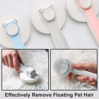 Pet Self Cleaning Cat Brushes, Cat Grooming Brush For Dogs Cats For Long Haired & Short Hair Gently To Remove Loose Undercoat, Mats Tangled - 5 - CJ