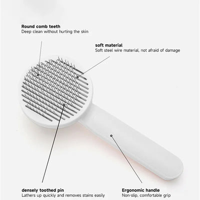 Pet Self Cleaning Cat Brushes, Cat Grooming Brush For Dogs Cats For Long Haired & Short Hair Gently To Remove Loose Undercoat, Mats Tangled - 5 - CJ