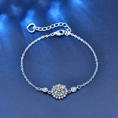 Women's Sterling Silver Sunflower Couple Bracelet - 0 - CJ