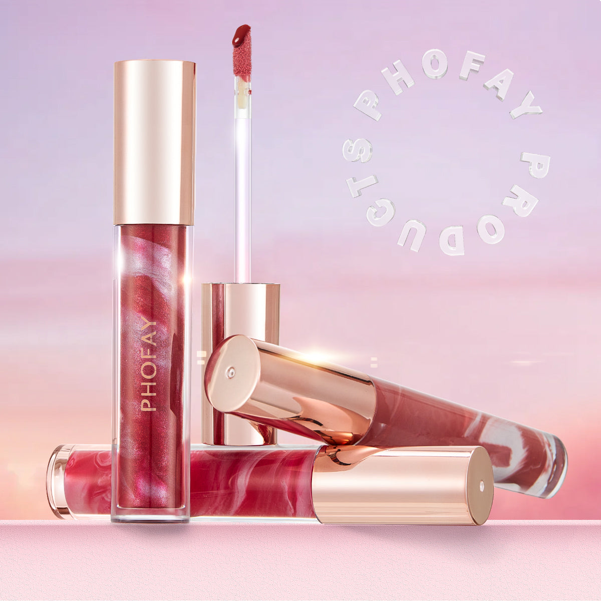 PHOFAY Rose Blooming Hydrating Lip Gloss - 4 - CJ