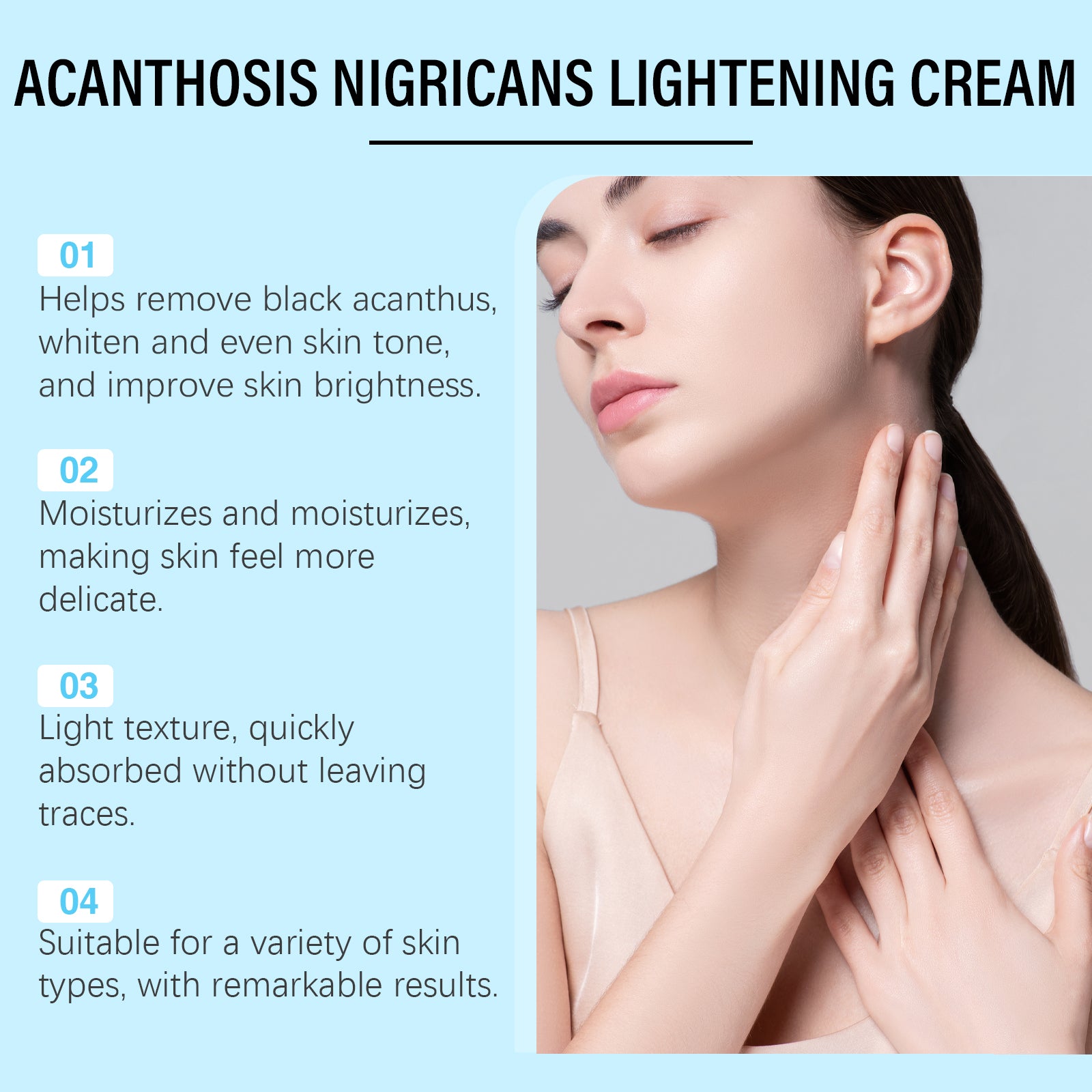 Ouhoe Black Acanthoderm Whitening Cream Soft Moisturizing, Moisturizing, Tender Skin Refreshing, Non - Greasy Elbow Neck Line Care - 5 - CJ