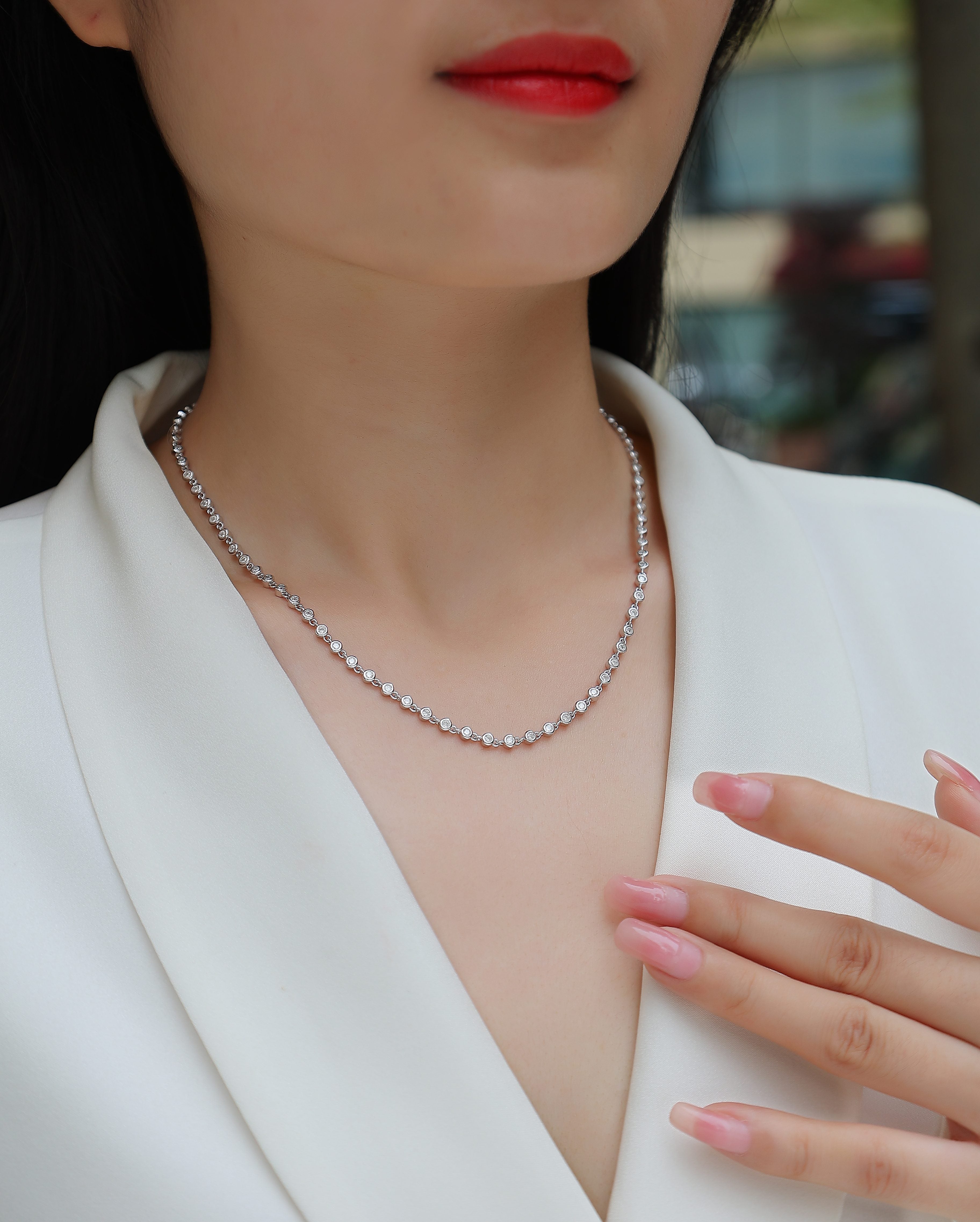 1Heart-to-heart - A Fashionable And Luxurious Diamond Jewelry Pendant Set With Moissanite S925 Sterling Silver And Platinum Plating Prohibit TikTok sales