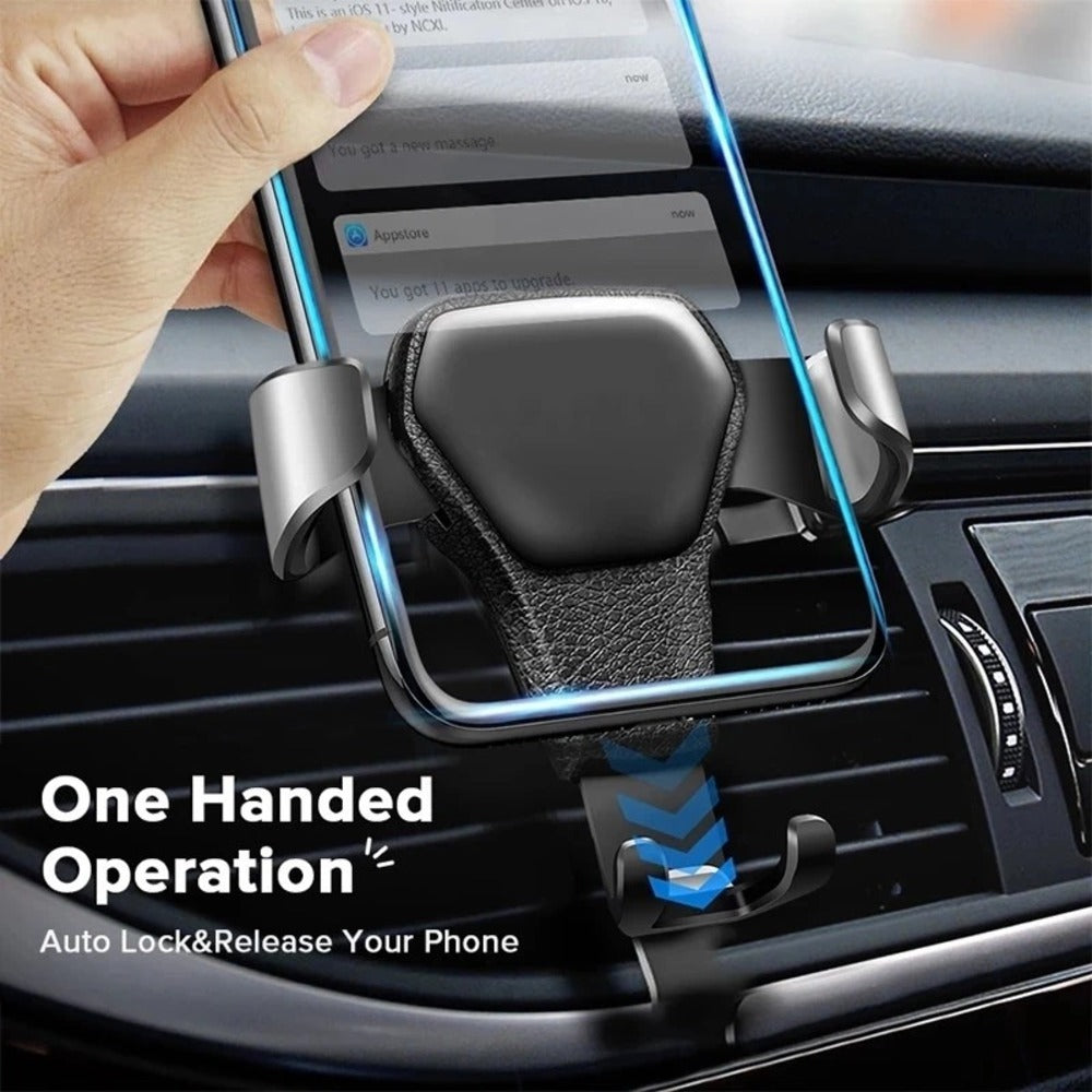Universal Gravity Phone Holder Car Air Vent Mount Metal Mobile Stand GPS Support For Smartphone Air Vent Stand Cradle For Mobile Cell Phone - 5 - CJ