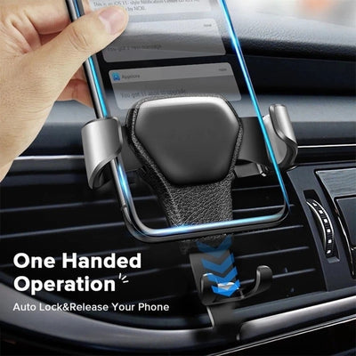 Universal Gravity Phone Holder Car Air Vent Mount Metal Mobile Stand GPS Support For Smartphone Air Vent Stand Cradle For Mobile Cell Phone - 5 - CJ