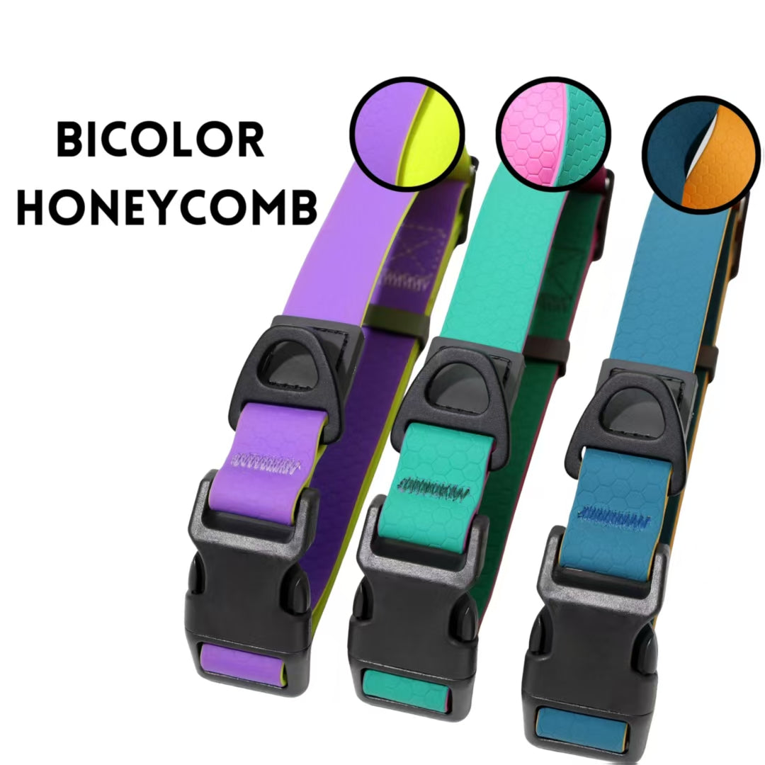 Honeycomb Embossed Dual - Color Pet Leash Set Is Stylish And Fashionable. The Embossed Surface Enhances The Leash's Grip, Preventing Slippage When Held. The Product Is Waterproof, Wear - resistant, Odor - r - 5 - CJ