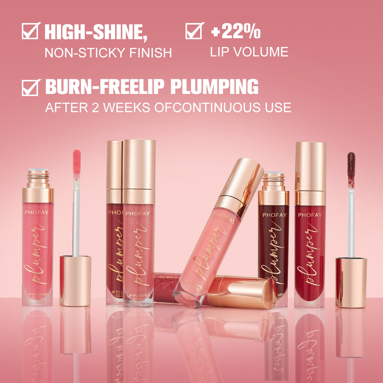 PHOFAY Shiny Lip Plumper Gloss - 4 - CJ