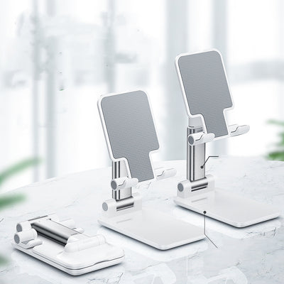 Adjustable Cell Phone Stand Tablet Holder Bracket Mount - 0 - CJ - White Aluminum alloy - CJSJSJSJ01418 - White Aluminum alloy