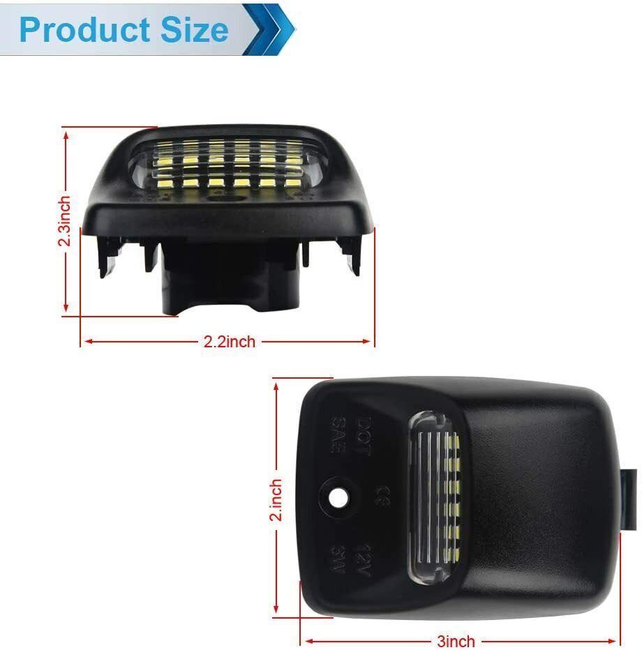 White LED Tag License Plate Light Bulbs Assembly Kit - 5 - CJ