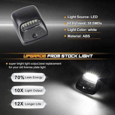 White LED Tag License Plate Light Bulbs Assembly Kit - 5 - CJ
