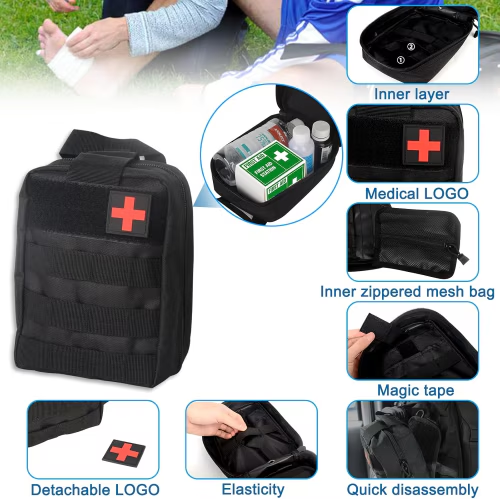 Universal Tactical Vehicle Back Seat Organizer With 3 Detachable Pouches - 5 - CJ