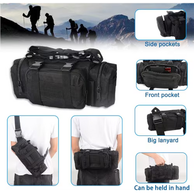 Universal Tactical Vehicle Back Seat Organizer With 3 Detachable Pouches - 5 - CJ