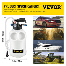 VEVOR Transmission Fluid Pump 2 Way Manual ATF Refill System Dispenser, Oil And Liquid Extractor 10 Liter Large Capacity, Automatic Transmission Fluid Pump Tool Set With 14 Pieces ATF Filler Adapters - 5 - cjdropshipping