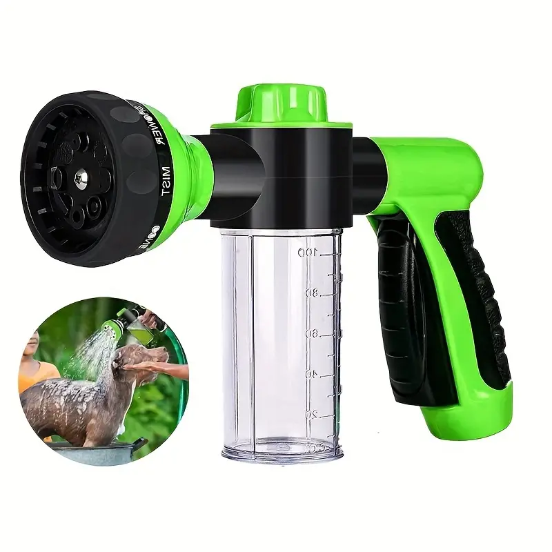 Pet Dog Wash Outdoor,  High - Pressure Pet Shower Sprayer Dog Shower Brush And Pet Grooming Comb For Watering Flowers, Car Washing, Pet Bathing - 5 - CJ