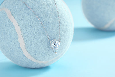 1Water Drop - Fashionable Jewelry Pendant Set With Moissanite S925 Sterling Silver And Platinum - plated Diamond, Moissanite Silver Jewelry Prohibit TikTok sales - 5 - cj