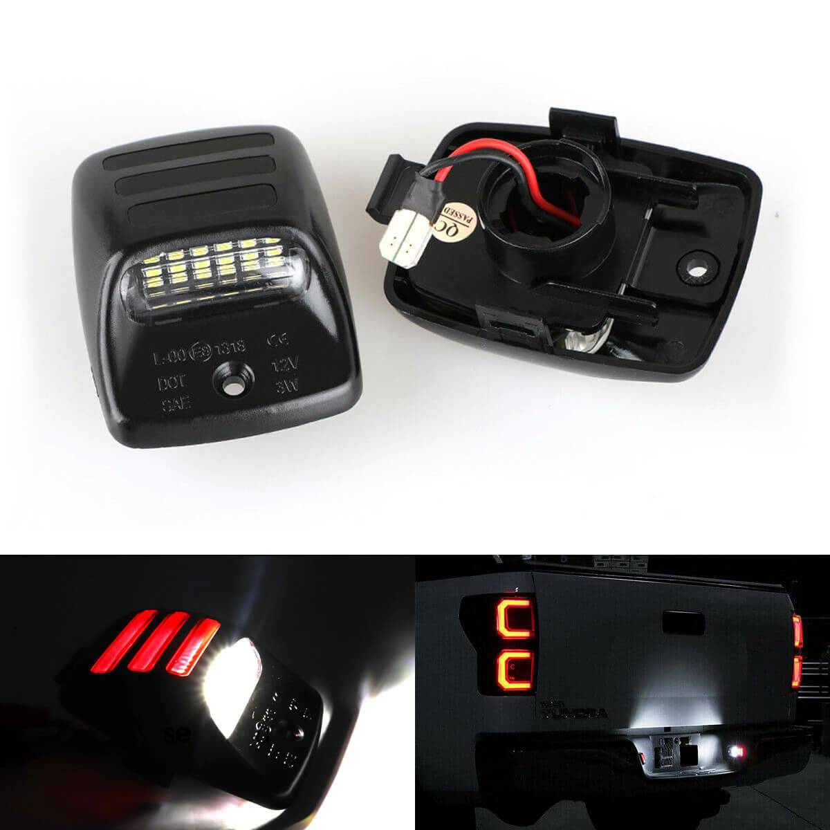 2x RED OLED TUBE LED License Plate Light Lamp For 2005 - 15 Tacoma Tundra - 5 - cjdropshipping