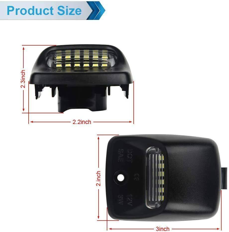 For 2000 - 2013 Tundra White LED Tag License Plate Light Bulbs Assembly Kit - 5 - cjdropshipping