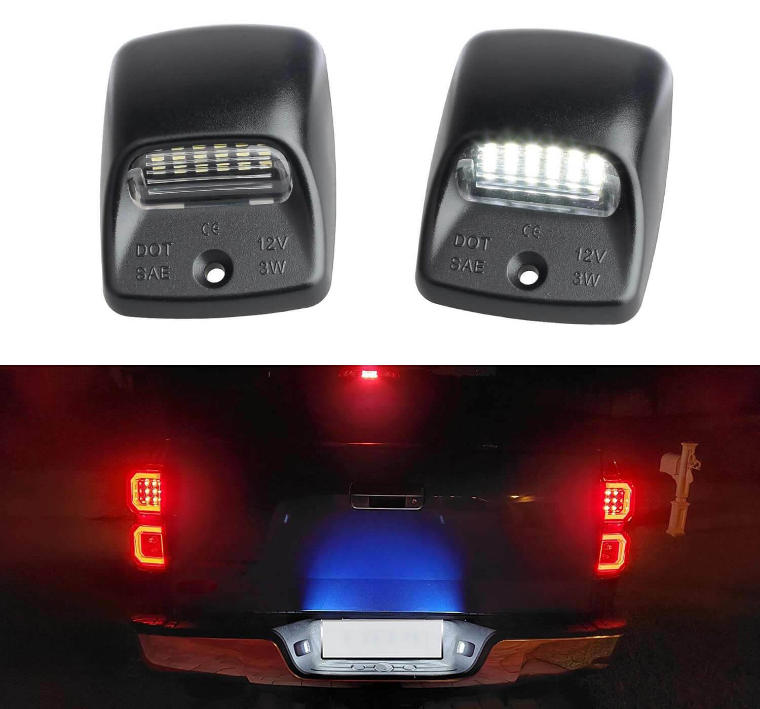 For 2000-2013 Tundra White LED Tag License Plate Light Bulbs Assembly Kit