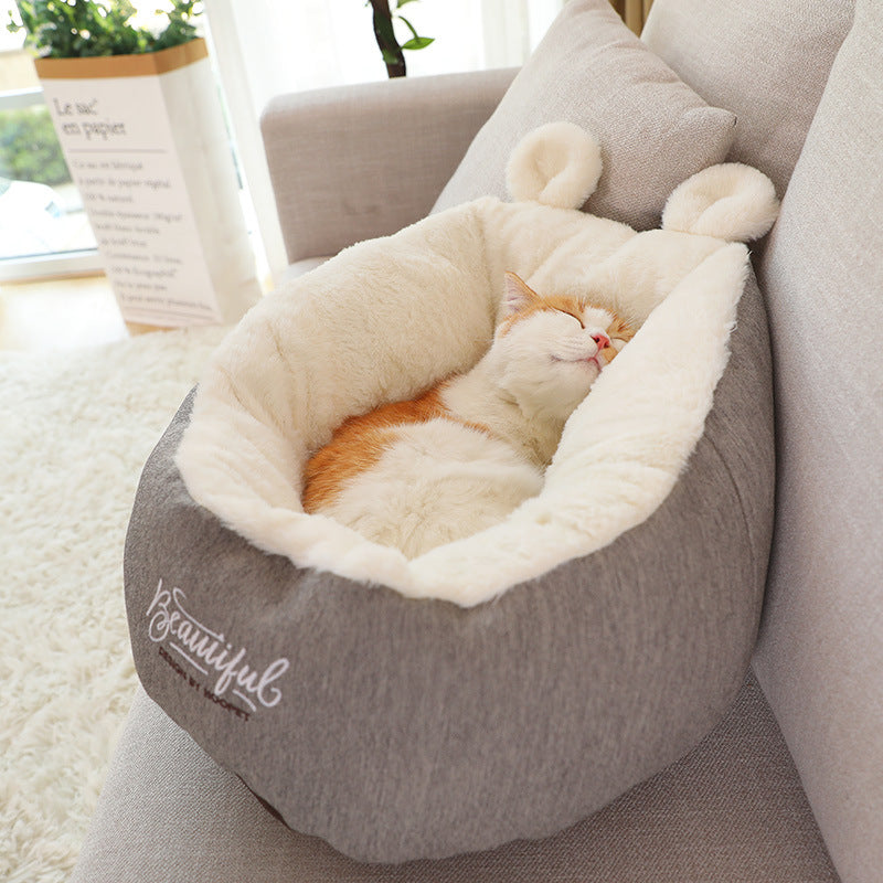Pet Dog Bed Warming Soft Sleeping Bag Cushion Puppy Kennel - 0 - CJ - Grey - S - CJJJCWMY00372 - Grey - S