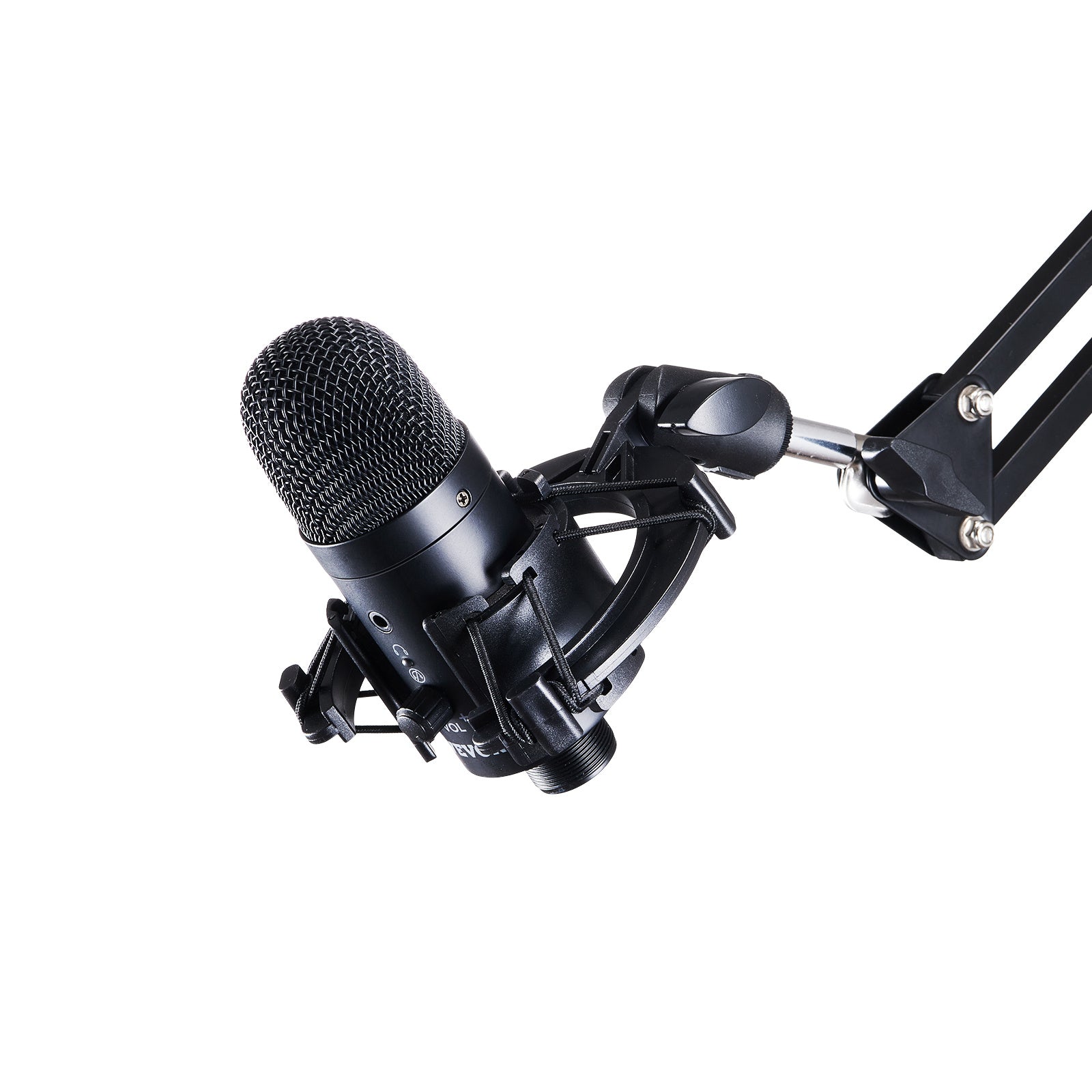 VEVOR USB Microphone, 192kHz 24-bit, Professional Condenser Microphone Kit, With Boom Arm Stand Filter Shock Mount Mute Button Headphones Jack, For Podcast Recording Video Gaming Singing Streaming