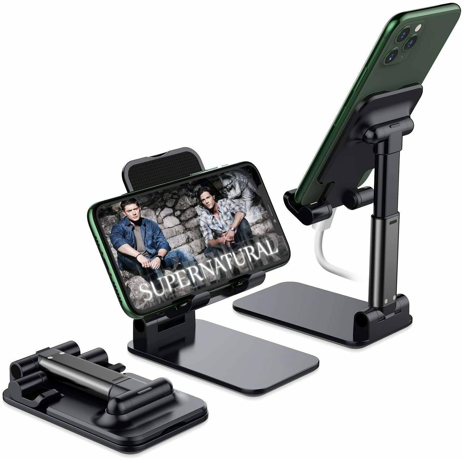 Cell Phone Stand Tablet Mount Fordable Desktop Holder Cradle Dock Mobile Phone Phone Holder Stand, Desktop Cell Phone Holder For IPad Tablet Desk Holder - 5 - CJ