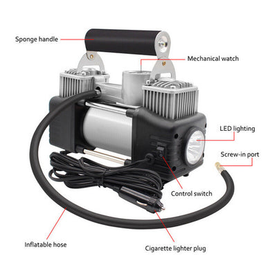 12V 150PSI Car Air Compressor Portable Tyre Deflator Inflator  4WD Car Truck - 5 - CJ