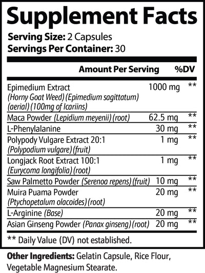 Horny Goat Weed Blend Boosts Libido, Energy, Stamina, And Hormonal Balance Herbal Vitality Support - 5 - CJ