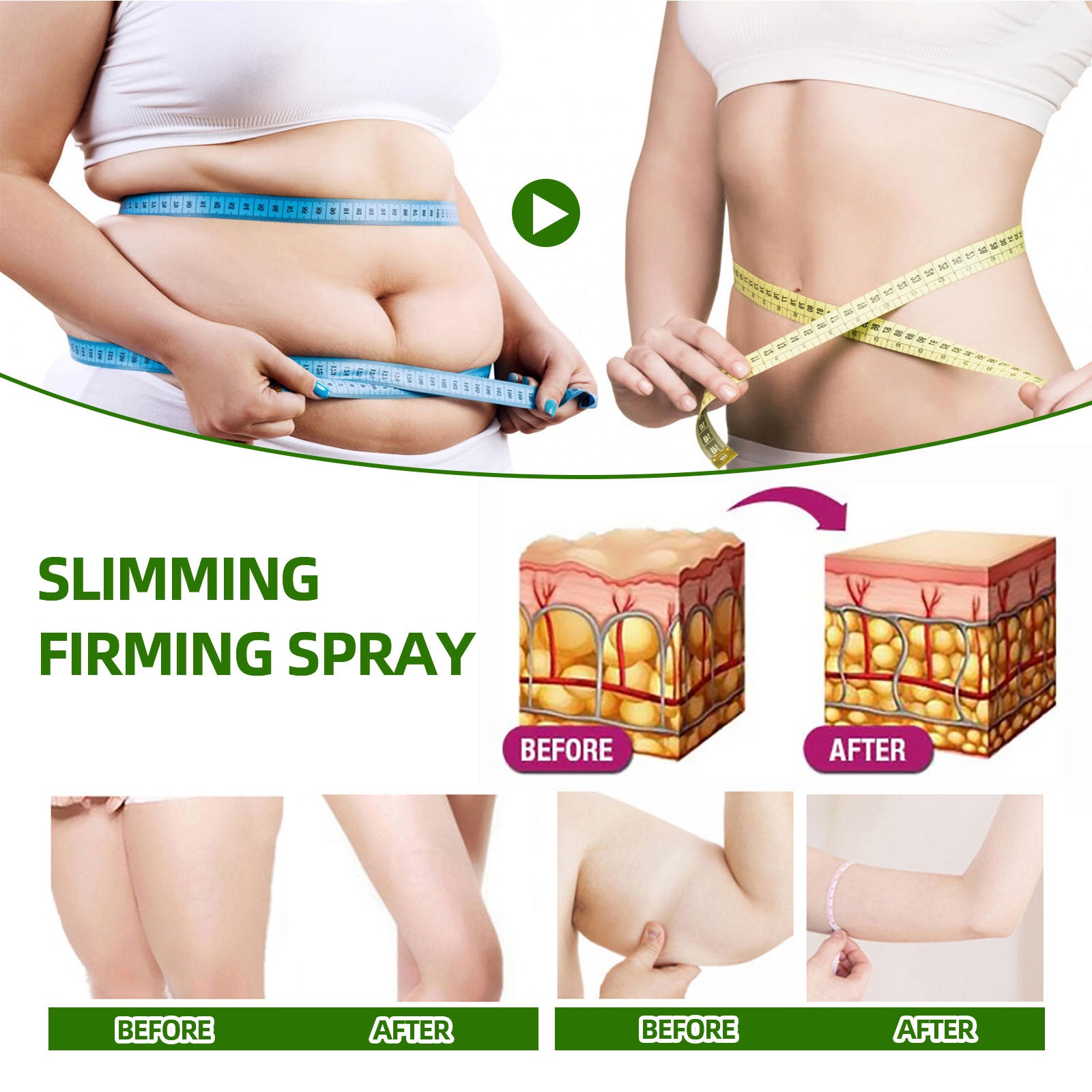West&Month Body Slimming & Firming Spray, Slimming Body Firming Tummy And Arms Light Body And Body Massage Lotion - 5 - CJ
