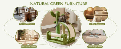 Cactus Shape Natural Sisal Rope Easy To Assemble Green Cat Scratching Post - 5 - cjdroshippping