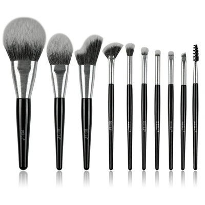 Beili Christmas Gift Makeup Brush Set Of 10, Kabuki Brushes With Synthetic Hair For Foundation, Concealer, And Eyeshadow. - 5 - CJ